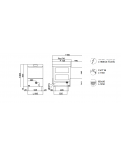 Lavastoviglie con Acquatech System installato,  cm Ø massimo piatto 37 - cm 58,5x74x86,5h