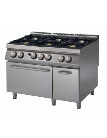 Cucina gas 6 fuochi MEDIA POTENZA forno elettrico convezione - cm 120x70x85/90h