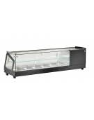 Vetrina refrigerazione statica - 1° piano lisco - 2° piano neutro mm 1438x395x350h