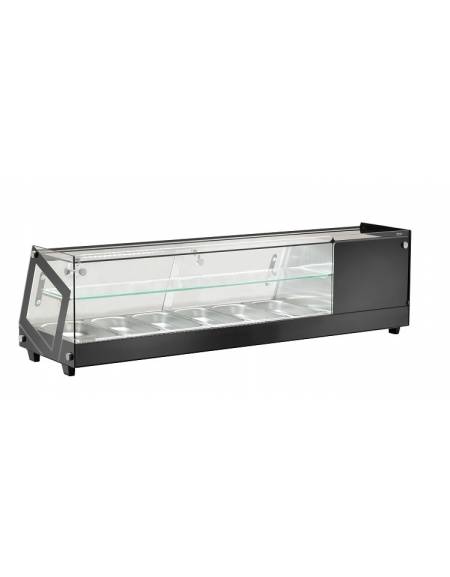 Vetrina refrigerazione statica - 1° piano lisco - 2° piano neutro mm 1438x395x350h