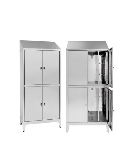 Armadio Spogliatoio Quattro Posti dim 95x40x215h inox430