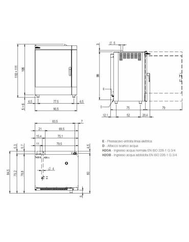 Forno ventilato elettrico per pasticceria - panetteria N° 10 Teglie 60x40