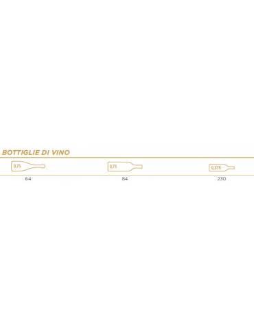 VETRINA REFRIGERATA – CANTINA VINO - CAPACITÀ 65 BOTTIGLIE - TEMPERATURA +7+18°C, MM 595X640X1840H