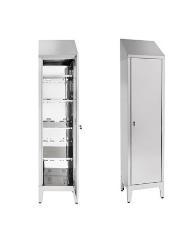 Armadio Portaoggetti a 1 Anta dim 50x40x215h inox430