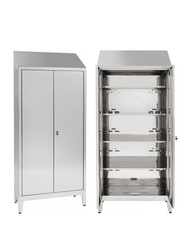 Armadio Portaoggetti a 2 Ante dim 95x40x215h inox430