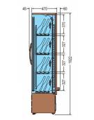 Vetrina Refrigerata per Vino Tecfrigo - Capacità Bottiglie 0,75 Lt n° 168 Ø 75 mm - mm 1201x523x1922h