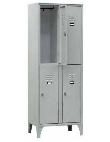 ARMADIO MULTISPOGLIATOIO 4 POSTI - ante grigio - cm. 70 x 35 x 180 h.