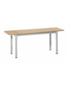 PANCA SPOGLIATOIO CON STRUTTURA IN METALLO E DOGHE IN LEGNO 5 POSTI cm. 150 x 35 x 45 h.