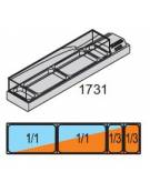 Espositore Da Banco refrigerato Bacinelle GN (tutti i formati GN H MAX. 10 cm) mm L1731XP380XH238