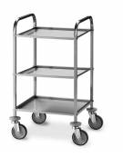 Carrello inox con N° 3 Piani stampati -cm 58x51x110h