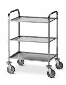 Carrello inox con N° 3 Piani stampati -cm 86x51x110h