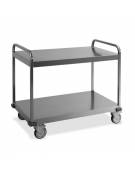 Carrello inox per trasporto pesante- 3 piani lisci-cm 108x61x93h