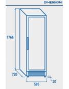 Espositore refrigerato per vino cm 59,5x64x184h