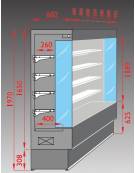 Murale refrigerato per latticini cm 88x60x197h