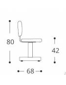 Panca da attesa - 5 Posti - colore alluminio - cm 295.5x68x80h