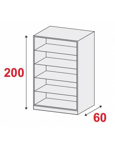 ARMADIO METALLICO A GIORNO cm. 120 x 60 x 200 h.