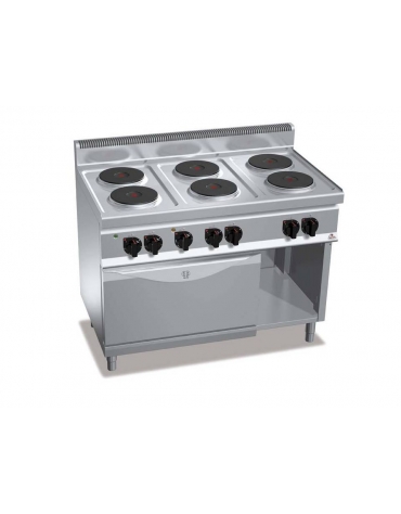 CUCINA ELETTRICA 6 PIASTRE TONDE + FORNO ELETTRICO 2/1