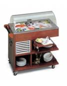 Carrello vetrina refrigerata per pesce cm 101x56x107h