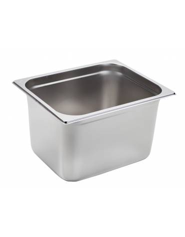 BACINELLA ACCIAIO INOX GASTRONORM AISI 304 GN 1/2 mm 325x265xh200 lt. 12.7