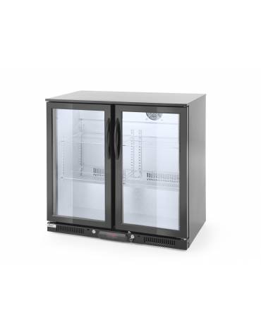 Espositore refrigerato ventilato retrobanco - controllo digitale -  201 lt. - +1∾+10 °C -  2 porte scorrevoli - mm 900x520x900h