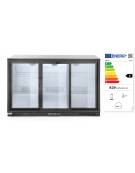 Espositore refrigerato ventilato retrobanco - controllo digitale -  320 lt. - +1∾+10 °C -  3 porte battenti - mm 1350x520x900h