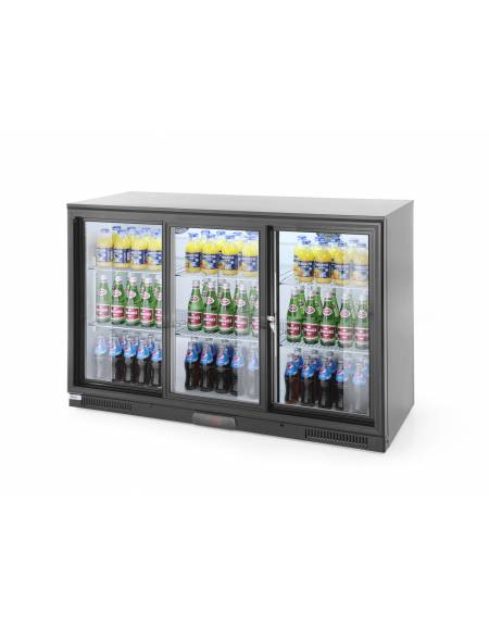 Espositore refrigerato ventilato retrobanco - controllo digitale -  320 lt. - +1∾+10 °C -  3 porte battenti - mm 1350x520x900h