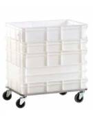 Carrello Portacassette cm.60X40 Acciaio inox 12/10