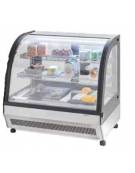 Vetrina refrigerata da banco in acciaio inox - 2 ripiani - 110 Lt - temp. +0°+ 8°C - mm 750x560x680h