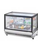 Vetrina refrigerata da banco in acciaio inox - 2 ripiani - 160 Lt - temp. +0°+ 8°C - mm 900x560x680hh