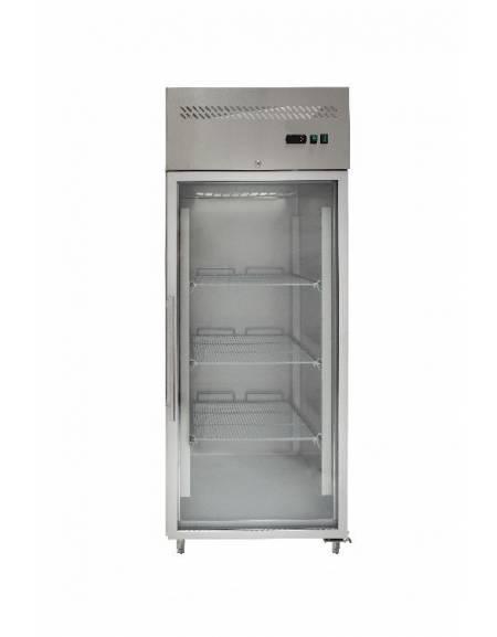 Armadio frigorifero inox GN 2/1 Lt. 700 Porte in vetro