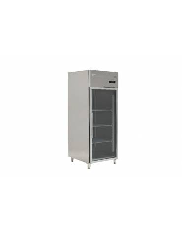 Armadio frigorifero inox GN 2/1 Lt. 700 Porte in vetro