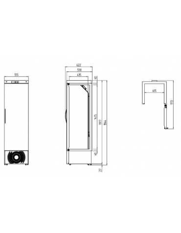 Frigorifero ospedaliero Porta cieca Lt 333 Inox