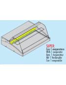 Vetrina refrigerata da appoggio con vetro curvo Doppio evaporatore, mm 1972x939x530h