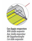 Vetrina refrigerata da appoggio, vetro dritto doppio evaporatore, mensola intermedia in cristallo mm 1006x939x530h