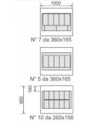 Vetrina gelati ventilata professionale orizzontale vetri curvi - Lunghezza cm 100 - Motore interno