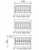 Vetrina gelati ventilata professionale orizzontale vetri curvi - Lunghezza cm 100 - Motore interno