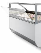 Vetrina gelato professionale ventilata 12 gusti vaschette lt 5