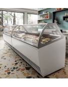 Vetrina gelato professionale ventilata 12 gusti vaschette lt 5