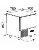 Abbattitore di temperatura N° 5 Teglie - Potenza W 1.200