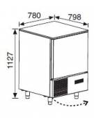 Abbattitore di temperatura N° 5 Teglie - Potenza W 1.200