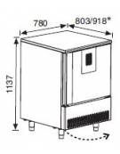 Abbattitore di temperatura 16 teglie GN 1/1 oppure EN 60x40 - Potenza W 6.010 - PANNELLO COMANDI TOUCH SCREEN - TRIFASE - MOTORE