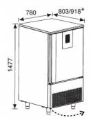 Abbattitore di temperatura 16 teglie GN 1/1 oppure EN 60x40 - Potenza W 6.010 - PANNELLO COMANDI TOUCH SCREEN - TRIFASE - MOTORE