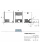 Macchina per cubetti di ghiaccio professionale da Kg 34/24h - Contenitore da Kg 17 - Raffreddamento ad aria
