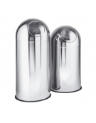 Gettacarte tondo in acciaio inox, Lt 45 Push inox - Ø cm 30x88