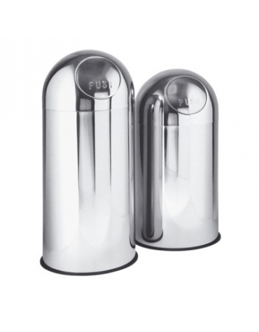 Gettacarta push in acciaio inox Lt 87 - Ø cm 40x95