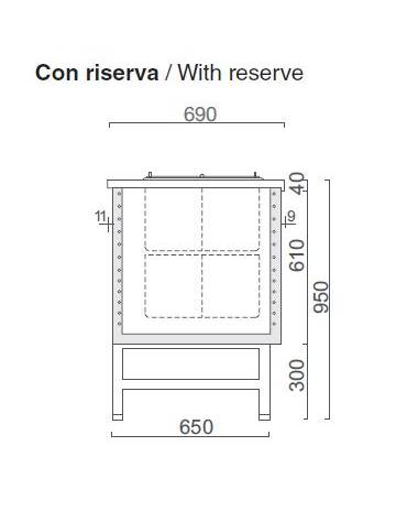 Banco N° 6+6 Pozzetti granite da 1/2