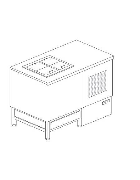 Banco N° 6+6 Pozzetti granite da 1/2