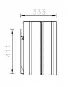 Cestino portarifiuti con fissaggio a muro, contenitore ricoperto di doghe in legno di pino - cm 31,5x39x120h