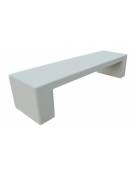 Panchina piana monoblocco in calcestruzzo armato con acciaio zigrinato e zincato - cm 220x60x48h