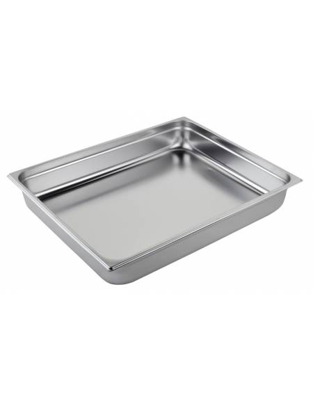 BACINELLA INOX GASTRONORM AISI 304 GN 2/1 mm 650x530xh150 lt. 43.1